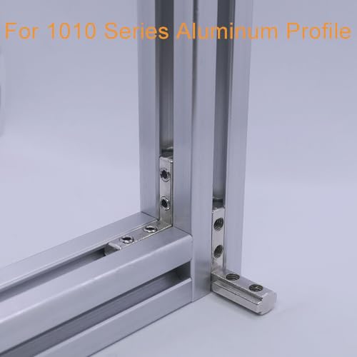 12 Sets 1010 Series Aluminum Extrusion L-Shape Inside Corner Connectors,12pcs 1010 Extruded Aluminum Profile L Bracket with Screws and Wrench, for 1010 Extrusion Profile Accessories - style: 12 Sets Silver 25S Internal Bracket