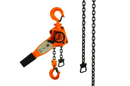 GORILA Manual Lever Hoist 360° | Manual Ratchet Chain Puller Hoist | 1650LBS - 5FT (0,75 Ton - 1,5 Meters) | Safety Factor 4:1 | Since 1989 - size: 1650lbs - 5ft / 0,75t - 1,5m