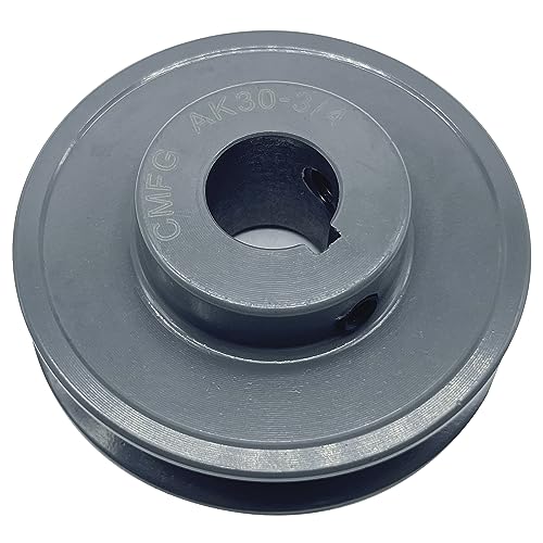 AK30-3/4 V Belt Pulley, 3.05 inch OD, 3/4 Inch Bore, Cast Iron Material, AK Single Groove Motor Pulley for "4L" or "A" or "3L" Belts - size: 3.05 inch OD, 3/4 Inch Bore, style: 1 Groove
