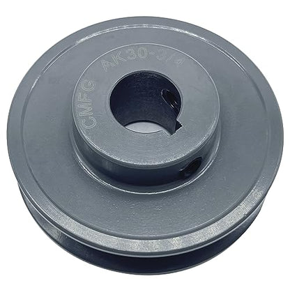 AK30-3/4 V Belt Pulley, 3.05 inch OD, 3/4 Inch Bore, Cast Iron Material, AK Single Groove Motor Pulley for "4L" or "A" or "3L" Belts - size: 3.05 inch OD, 3/4 Inch Bore, style: 1 Groove