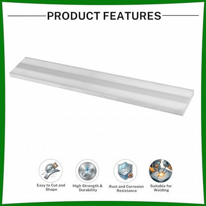 6061 Aluminum Flat Bar, 0.6" Thickness X 2" Width X 12" Length Aluminum Flat Plate, Solid Aluminum Bar for Crafting, Industrial Building - size: 0.6" X 2" X 12"