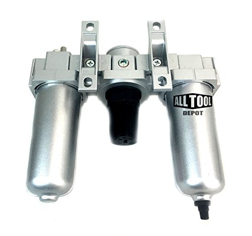 3/4" NPT Compressed Air Preparation Filter/Regulator/Lubricator FRL w auto drain