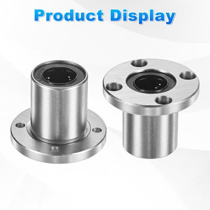 PATIKIL LMK16UU Linear Ball Bearings 16mm Bore Dia 28mm OD 37mm Long 4.5mm Hole, 2Pcs Round Flange Linear Motion Bushing Double Side Rubber Sealed Rod Liner Shaft for Machine 3D Printer - size: 16mm