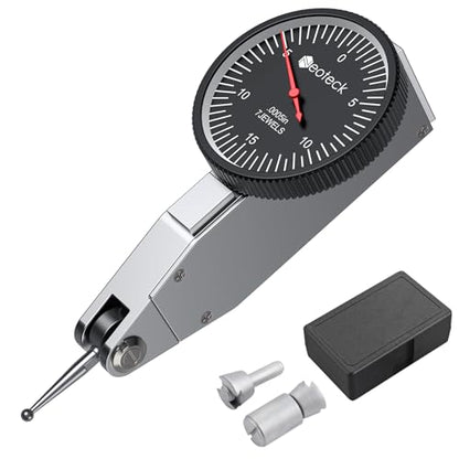 Neoteck 0-0.03"/0.0005" Dial Test Indicator with Storage Case,Brass Body - color: Black