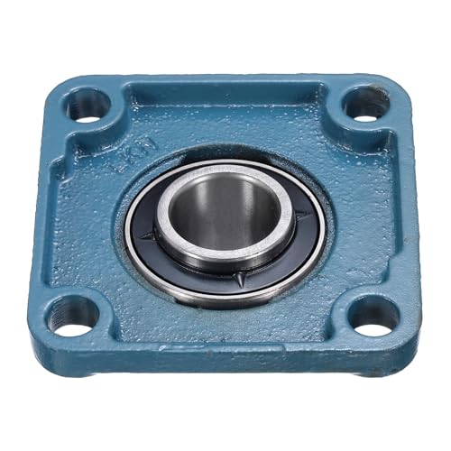 uxcell 2 Pcs UCF-205-16 Pillow Block Bearings 1 Inch Bore Self Alignment Chrome Steel Bearing Units, 4-Bolt Square Flange Mounted, Solid Base - size: UCF-205-16