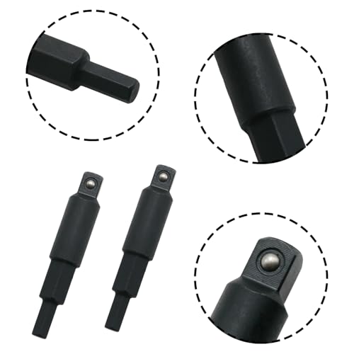 2 Pieces Hex Key Adapters, HVAC Service Tools, Black