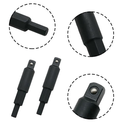 2 Pieces Hex Key Adapters, HVAC Service Tools, Black