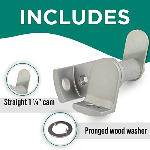 Olympus Lock Padlockable Cam Locks | DCP Series US26D Satin Chrome Cabinet Locks | Padlock Cam Lock for Doors & Drawers - color: Chrome