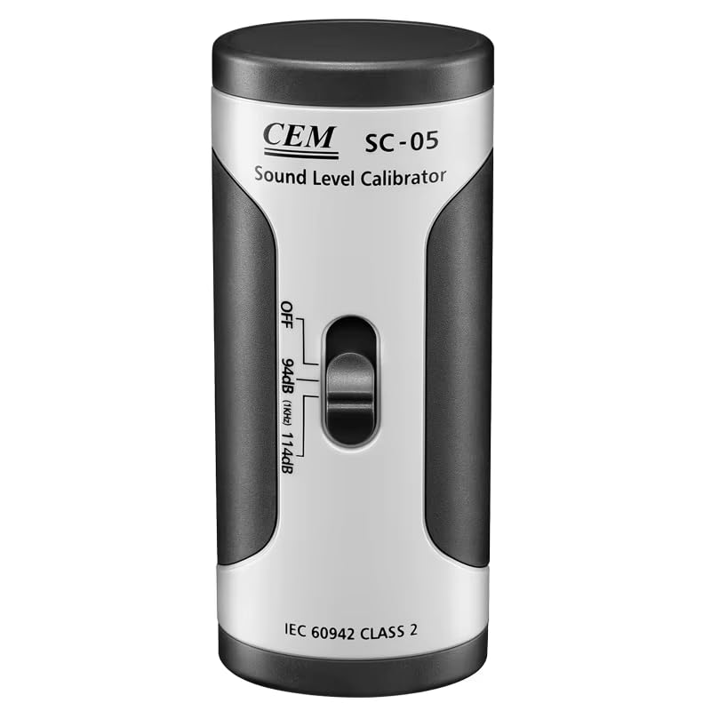 Sound Level Meter (SC-05) for 1/2" Diameter Microphones, 94dB and 114dB Sound Level Calibrator at 1kHz, -0.5dB Accuracy