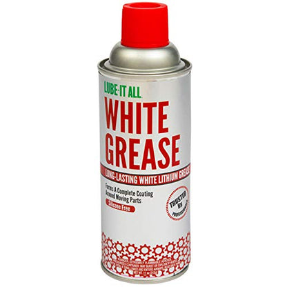 Gasoila Premium White Lithium Grease, Long-Lasting - 11 oz Aerosol - Non-Staining, High Solid Formula for Rust Protection & Squeaky Parts - Ideal for Automotive, Marine, Industrial, & Home Use