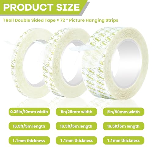 Double Sided Tape Heavy Duty, Removable Nano Adhesive Tape, 0.39" x 16.5FT - size: 0.39in x 16.5ft