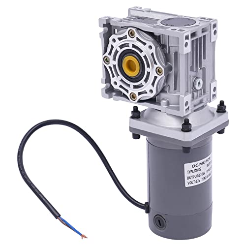 Electric Gear Motor 120W DC 12V 1800RPM 50K Electric Single-Phase Worm High Torque RV Gear Motor Reducer Gearbox with Adjustable Speed Reversing Function&Self-Locking Function - size: 120W DC12V