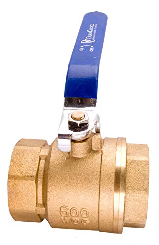 2-1/2" Brass Ball Valve Full Port 600 WOG Blue Handle for Water Oil Gas - size: [2-1/2"]