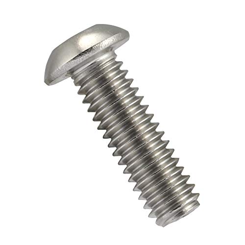 8-32 x 3/8" Button Head Socket Cap Bolts Screws, Stainless Steel 18-8 (304), Bright Finish, Allen Hex Drive, 100 PCS - size: 8-32 x 3/8"