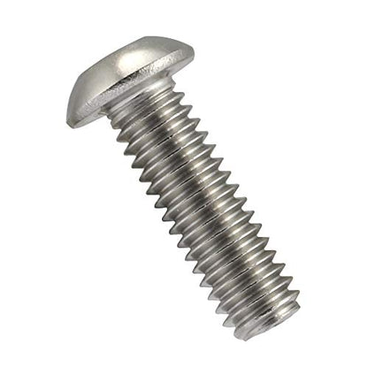 8-32 x 3/8" Button Head Socket Cap Bolts Screws, Stainless Steel 18-8 (304), Bright Finish, Allen Hex Drive, 100 PCS - size: 8-32 x 3/8"