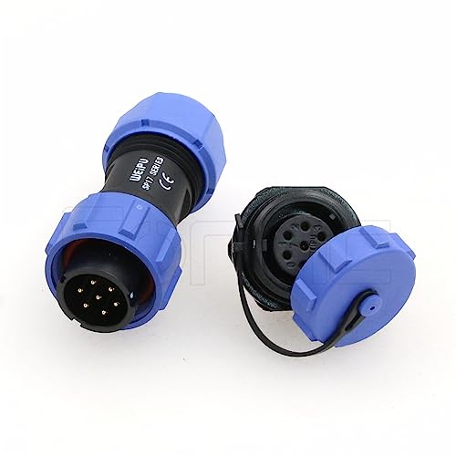 Weipu SP17 7 Pin Connector Waterproof IP68 Male Plug Female Socket Circular 6-10mm Cable Industrial Solar Electrical Connector - size: 7Pin 5A