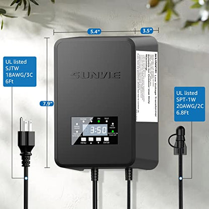 SUNVIE 200W Low Voltage Landscape Transformer with Timer & Photocell Sensor