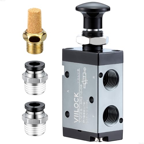 3R210-08 Push Pull Valve 3/2 Way 1/4"NPT Air Valve for Cylinder - size: 1/4"NPT, style: 3 way 2 position