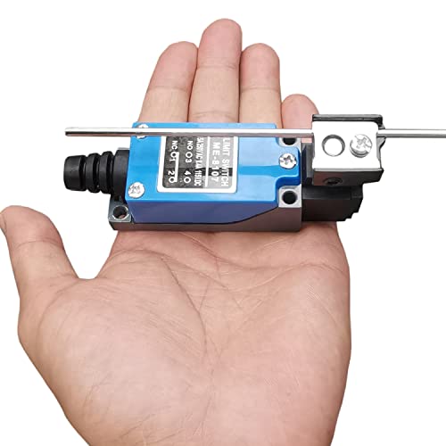 yusheng Momentary Limit Switch Travel Switch,Yusheng 2-Packs ME-8107 Adjustable Rod Lever Arm Limit Switch 1NC+1NO for CNC Mill