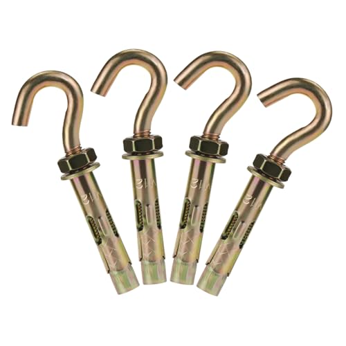 Concrete Wall Hooks, 15/32" x 4-1/4" Open Hook Expansion Anchors - size: 15/32" x 4-1/4"