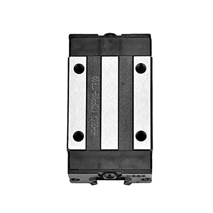 [2 Pack] HGR20/HGH20 400mm / 15.74inch Linear Sliding Rail Guide with 4 HGH20CA Linear Bearing Sliding Carriage Block for 3D Printer, CNC Machine and Routers (400mm, HGR20/HGH20) - size: 400mm