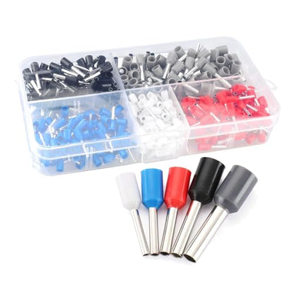 BAOMAIN 450pcs Ferrule Wire Connectors Kit, AWG 22-14 Crimp Terminals Set