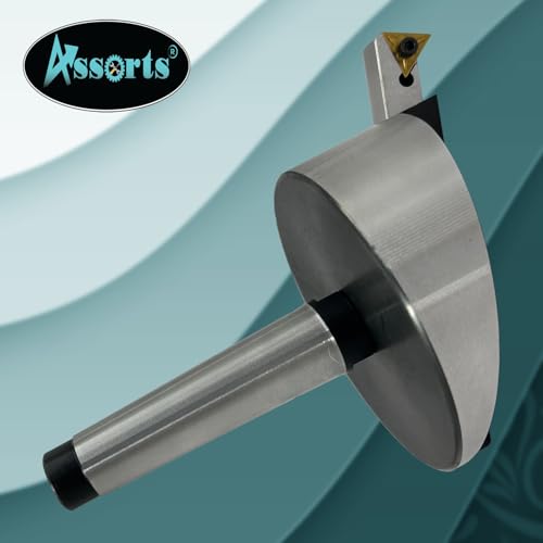 4" Large-Diameter Fly Cutter 100 mm with TNMG16 Indexable Carbide Tip, Precision-Ground 3MT Morse Taper Shank, Heavy Tool Steel 2-Piece Body & 1/2" Holder for Lathe/Mill Facing - size: Morse Taper 3MT
