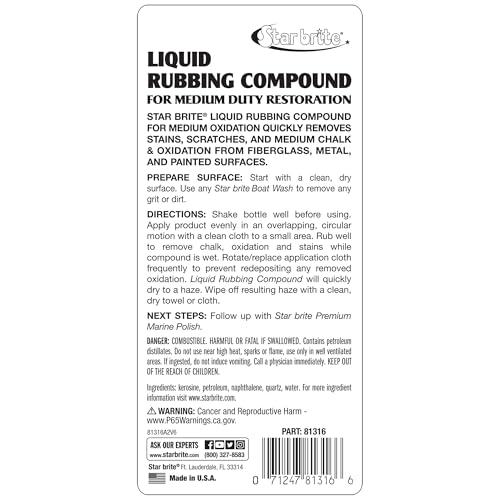 STAR BRITE Liquid Rubbing Compound Medium Oxidation - style: For Medium Oxidation