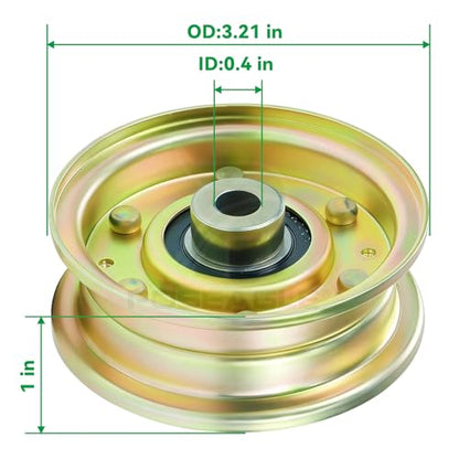 2 Pack 756-04224 Idler Pulley for Cub Cadet LT1050 LT1042 Tractors - size: 2x756-04224