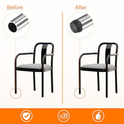 uxcell 8Pcs Inserts for Square Tubes with Leveling Feet, 1.18"x1.18" OD - size: 1.18"x1.18"