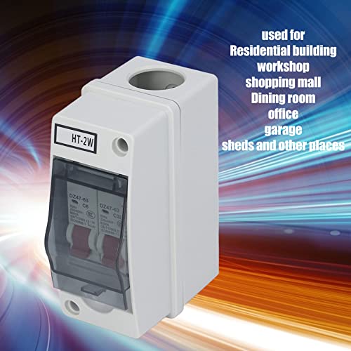 2 Way Distribution Box Circuit Breakers with Distribution Case Distribution Box for Outdoor(6A 32A) - color: 6A 32A