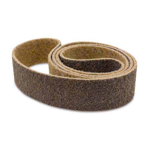 Red Label Abrasives 2 X 72 Inch Non Woven Surface Conditioning Sanding Belts for Knife Makers and Metal Fabricators - Brown Coarse Grit Sand Paper - 3 Pack - size: 2x72 Coarse Grit - 3 Pk