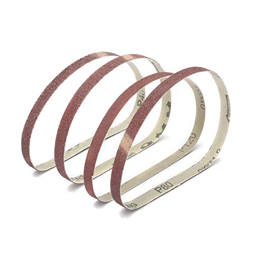 1/2 Inch x 18 Inch Sanding Belts, 60 Grits Aluminum Oxide Sanding Belt, Belt Sander Tool for Woodworking, Metal Polishing (30 Pack)
