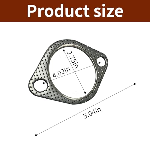 2 PCS Car Exhaust Gasket,2.15 Inch Reinforced High Temperature Gasket Exhaust Flange Gasket Car Accessories,Exhaust Flange Gasket for Most Cars Trucks - size: 2.15 In