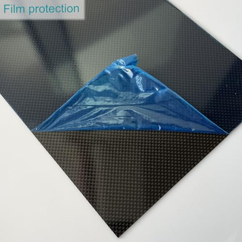Carbon Fiber Sheet Plain Glossy Finish 200x300x1.0MM,3K Carbon Fiber Panel Plate - size: 200x300x1.0mm, style: Plain Glossy Finish