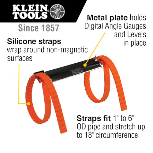 Klein Tools 80035 Digital Level and Angle Gauge & Plumbers Straps Kit, 2-Pc - style: Gauge / Level / Plumber Straps