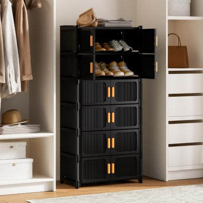 7-Tier Shoe Cabinet, 28-Pair Storage for Entryway - size: 7-Tier