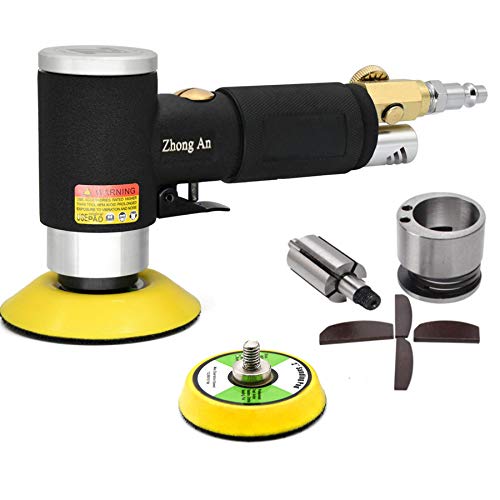 2 3-inch Mini Orbital Sander da sander Air Dual Action Sander Air Polisher Super Smooth and Swirl Freely for Auto Body Work (BLACK) - color: Black