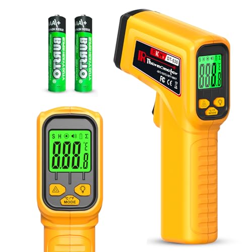 FKM Infrared Thermometer Gun Non-Contact Laser Temperature Gun,-58°F~986°F - color: Yellow