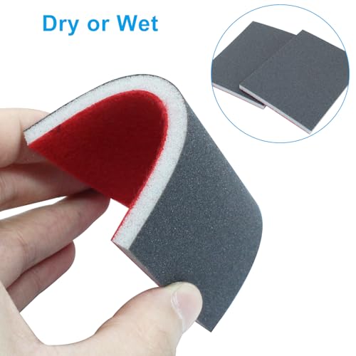 600 Grit Sanding Sponge, 4" x 3", 20Pcs - style: 600 Grit