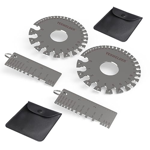 YESWELDER Round Dual Sided Metal Sheet Gage & Thickness Gauge