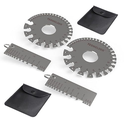 YESWELDER Round Dual Sided Metal Sheet Gage & Thickness Gauge