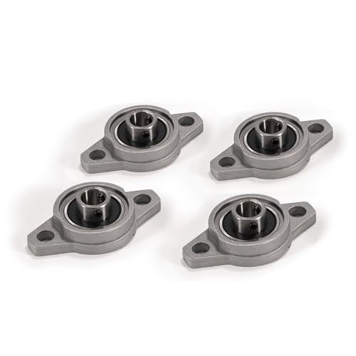 XIKE 4 Pcs KFL000 Mounted Pillow Block Bearings Bore 10mm/0.39inch. - size: KFL000 Bore 10 mm