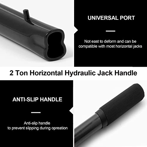 ANCKNE Horizontal Hydraulic Jack Handle 2 Ton, Jack Handle Replacement, with Rubber Gloves Automotive Car Jack Accessories Black - color: Black