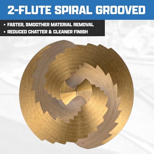 NEIKO 10625A Step Drill Bit, 9 Steps 1/2" to 1" Spiral High Speed Steel, Titanium Nitride Coated, 1/4" Quick Change Step Bits for Steel, Metal, Wood, Plastic, Unibit Cone Drill Bits, Two Flute - size: #8 (1/2 - 1", 9S), style: Spiral