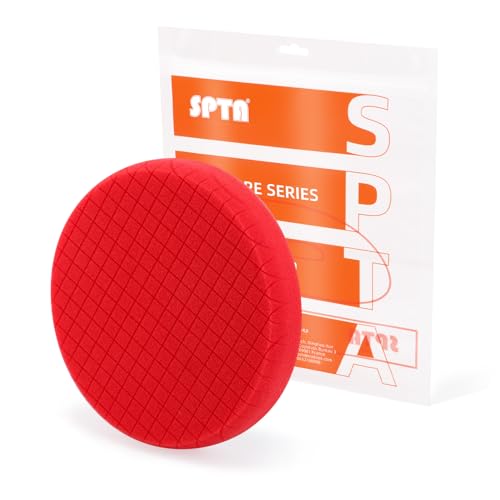 Red T10 Ultra-Fine Finishing Foam Polishing Pads, SPTA 1Pc 6.5 Inch Face for 6 Inch 150mm Backing Plate Compound Buffing Sponge Pads for Car Buffer Polisher Compounding, Polishing and Waxing -FPTSS6R - color: 1Pc Red T10 Ultra-Fine Finishing Pad, size: 6.