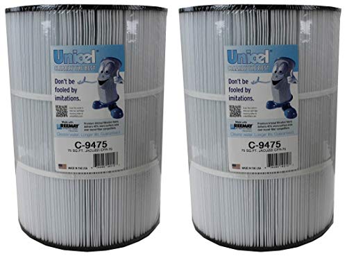 Unicel C-9475 75 Square Foot Media Replacement Pool Filter Cartridge with 193 Pleats, Compatible with Jacuzzi Brothers (2 Pack) - size: 2 Pack