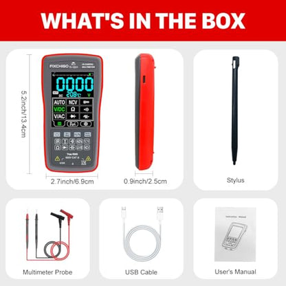 2 in1 Thermal Imaging with 10000 Counts Multimeter Function Infrared Camera Pixels ISR240x240 Image Resolution 240x240 2.8 inch Touchscreen -20℃ to 550℃ Temperature Range 5 Color Palettes - size: TI-01 without Macro Lens Function