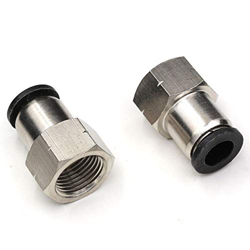 CEKER 3/8 NPT Female Push to Connect Fittings - 5 Pack Quick Connect Air Lines Pneumatic Tubing Fittings - size: 3/8" OD X 3/8" FNPT