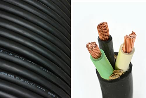 375' 10/3 SOOW SO Portable Power Cord Outdoor Durable Flexible Wire Cable 600V - size: 375FT